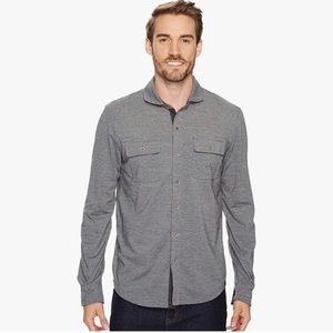 Prana Pacer LS Botton Down Shirt Color Charcoal